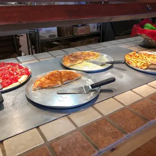 Pizza on the buffet