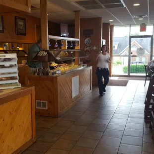 a view of the inside of a restaurant