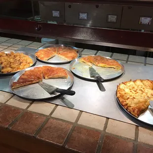 Bread sticks.   Cheese and dessert