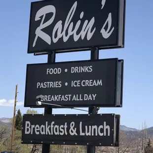 Outside roadside sign