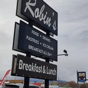 a car parked in front of a restaurant