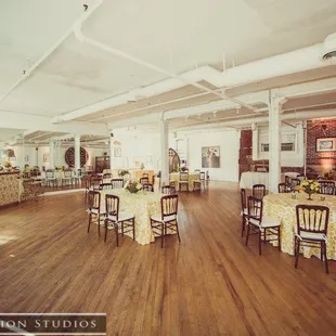 Vintage inspired wedding at the gallery. Photo by Creation Studios