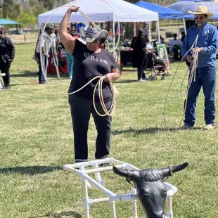 Learn Roping at the Ranch(this was taken at a park event)