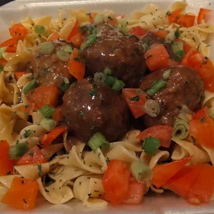Swedish meatball and pasta