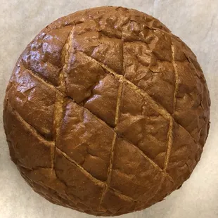 5 pound sourdough loaf used for garlic bread.