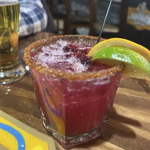 Dragonfruit Margarita &amp; Stella Draft Beer