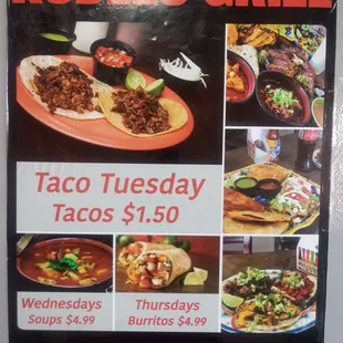 Weekly specials