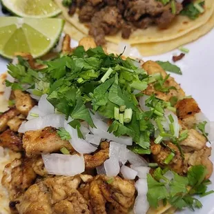 Grill Chicken and Asada Tacos