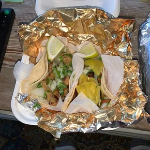 Soy curl tacos