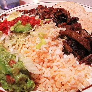 Deluxe Plate with Al Pastor and Carnitas