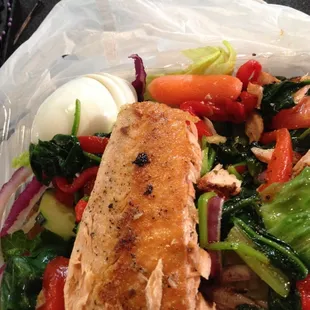 The Robola Salad w/salmon but w/chicken is good too!