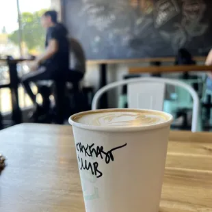 Breakfast Club Latte (as it comes on the menu, with oat milk)