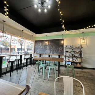 a view of the inside of a coffee shop