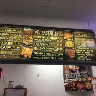 Rob's Chicken'n Ribs menu. Ask for Brisket, it's also available.