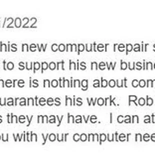 Recent review. We're still so new yelp doesnt recommend a business until its proven and established