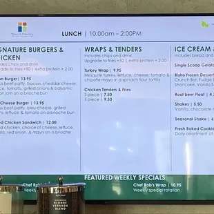 Lunch menu I
