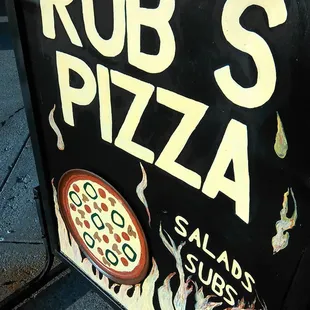 a sign for a restaurant