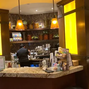 Coffee bar. Open Sunday thru Friday.