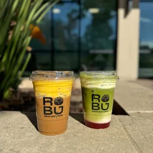 Egg Coffee &amp; Matcha Strawberry with Einspanner Cream