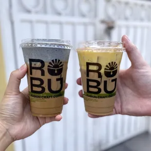 Black sesame coffee and egg coffee