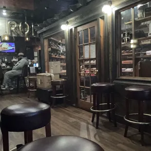 Humidor and bar area