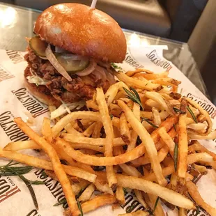 Southern fried chicken sandwich...