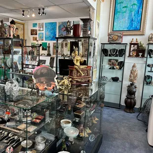 Next to fine porcelains and ceramics, you&apos;ll find silly Swedish masquerade masks, and all types of unexpected delights :)