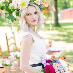 Spring Wedding Bloom!  Flower Crowns are a Favorite!!!