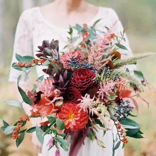 My Bridal Bouquet from my visit to The Wild West Flower Workshop in Montana
