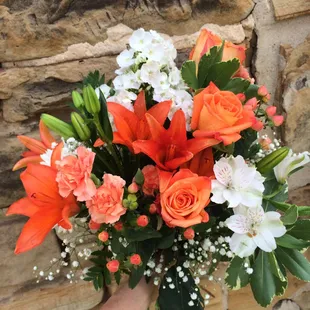 Coweta Tiger school spirit bouquet.