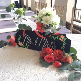 Sweetheart Table Details... Spring wedding