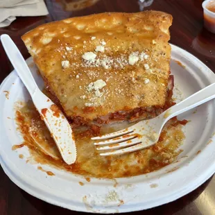 ows a fork and knife on a plate