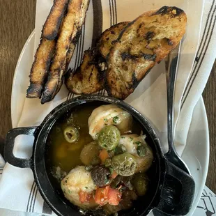 Shrimp Scampi Cazuela