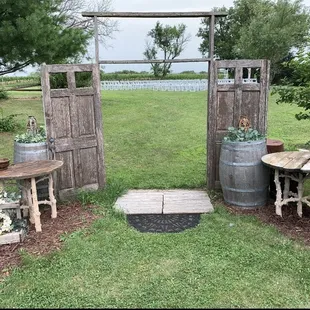 Entrance to wedding.