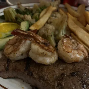 Steak &amp; shrimp plate