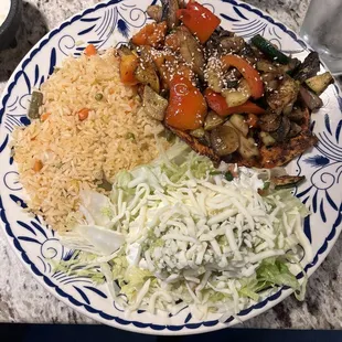 Pollo Yucatán with mushrooms added
