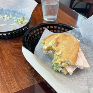 Turkey and avocado sandwich