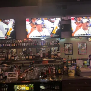Just a screenshot of the bar layout and tv's. Super nice.