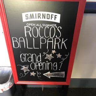 Rocco's Ballpark Now Open!
