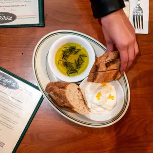 Whipped Ricotta and Garlic Oil dipping
