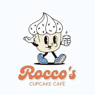 a cartoon character holding a cupcake