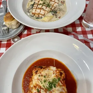 Lasagna and Cheese Raviolis with Chicken