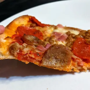 Meat lovers is great, but this is not triple sauce and extra cheese as paid for.