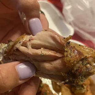 Raw chicken wings :(