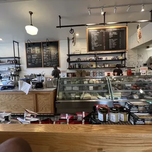 the interior of the deli