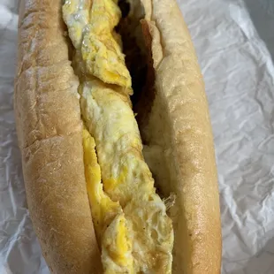 Bacon egg and cheese on long roll 11/27/21