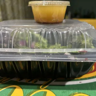 House Salad (that&apos;s all oil, a drop of vinegar) what happened? :(