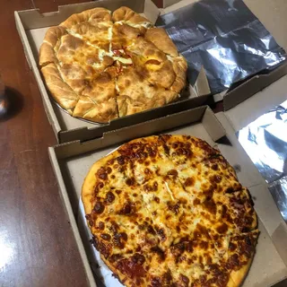 9" stuffed Big Bad Wolf Pizza