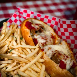 Meatball Parmigiana Sandwich