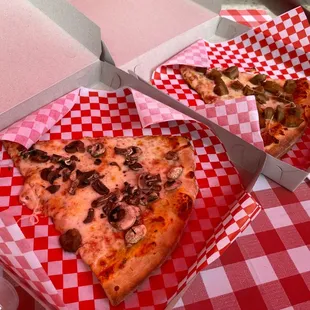 Mushroom slice and Eggplant slice